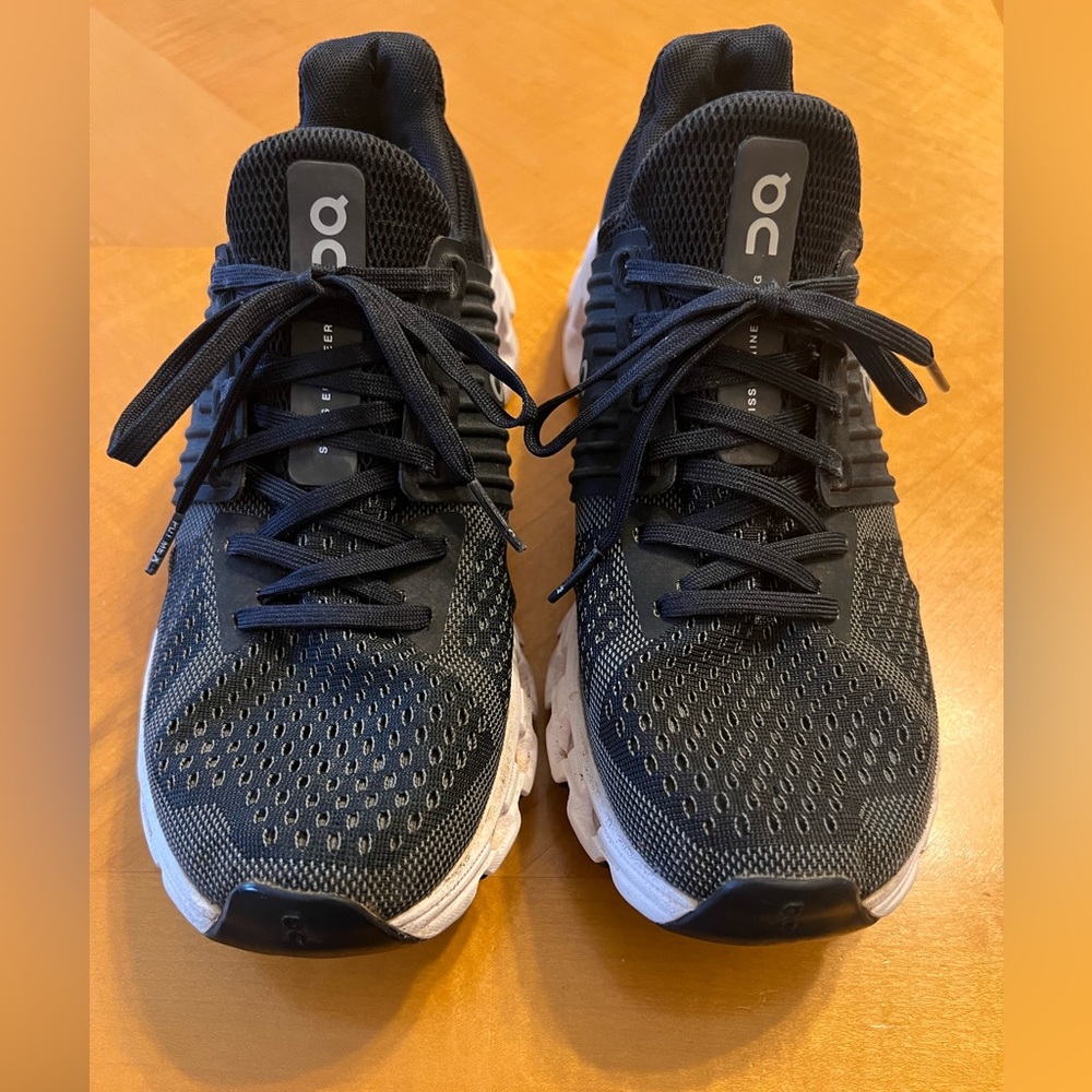 On Running Black and White Women's Athletic Shoes